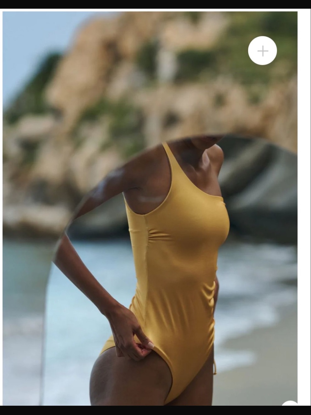 Baobab Collection Mustard Yellow One-Shoulder One-Piece Swimsuit